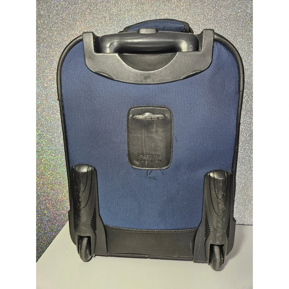 Kenneth Cole Reaction Blue Soft Rolling Carry On Suitcase Luggage RUGGED Vintage